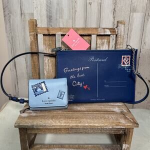Kate Spade Off The Grid Set Of Postcard Crossbody And Wallet Bon Voyage